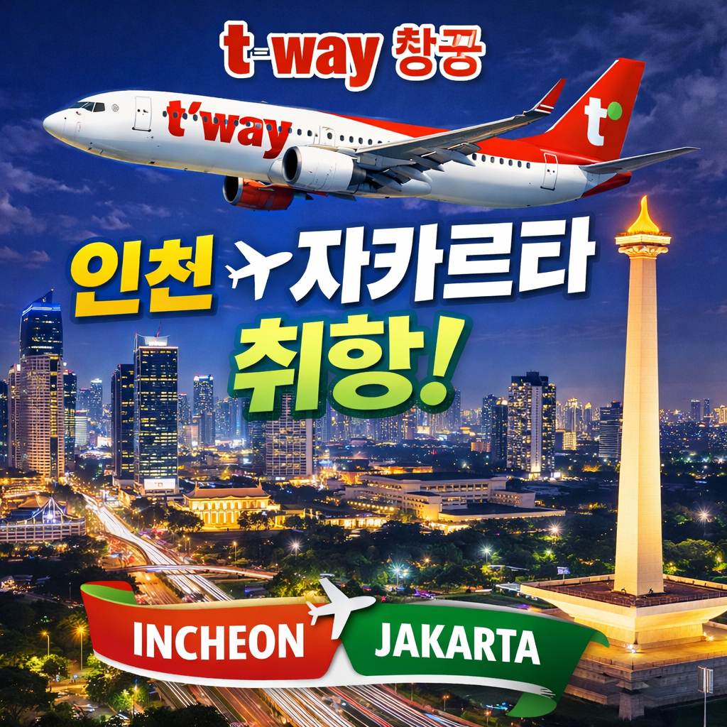 티웨이 항공 인천 자카르타 취항.jpg