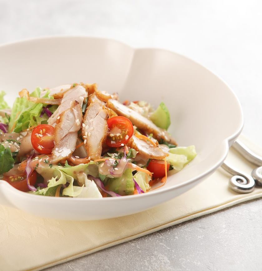 SMOKED CHICKEN SALAD WITH SASAME  SEED DRESSING.jpg