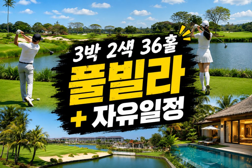 발리 골프 3박 2색 풀빌라 + 자유일정
