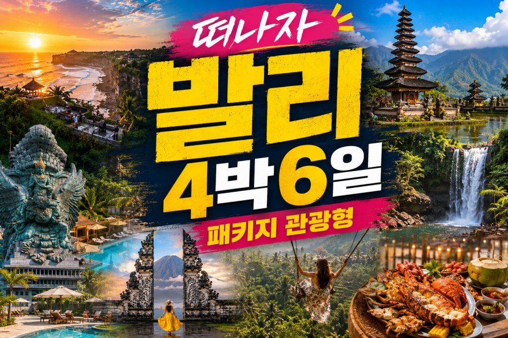 발리 4박 6일 패키지여행 관광형