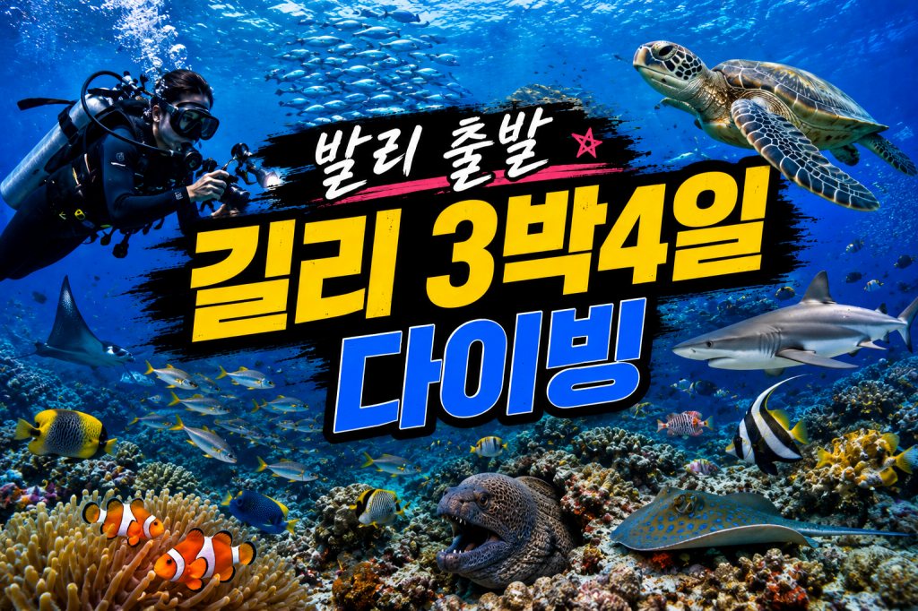 발리출발 길리 3박 다이빙패키지