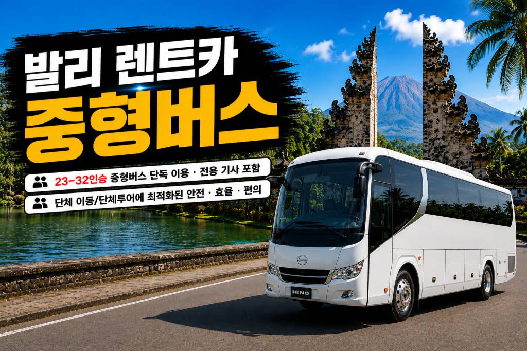발리 중형버스 렌트카