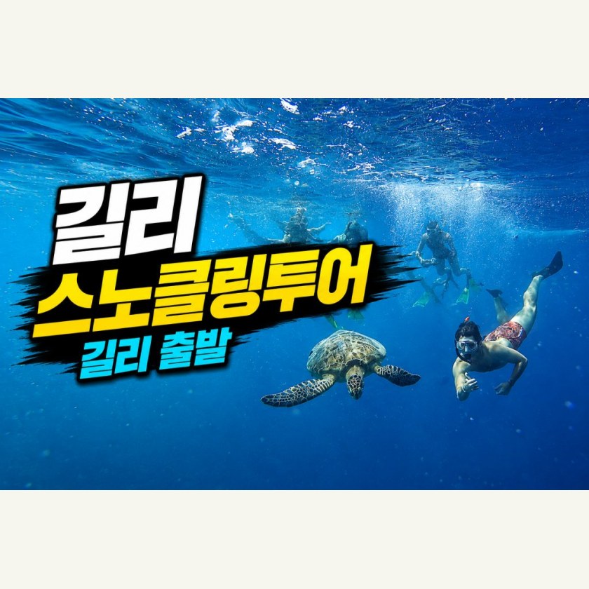 길리 스노클링 투어  길리 3대 섬 호핑투어 & 바다거북 체험 – 길리출발